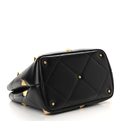 Valentino Garavani Nappa Roman Stud The Handle Bag Black 4 of 10