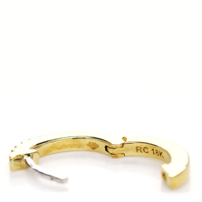 Roberto Coin 18K Yellow Gold Diamond Small Baby Hoop Earrings 5 of 5