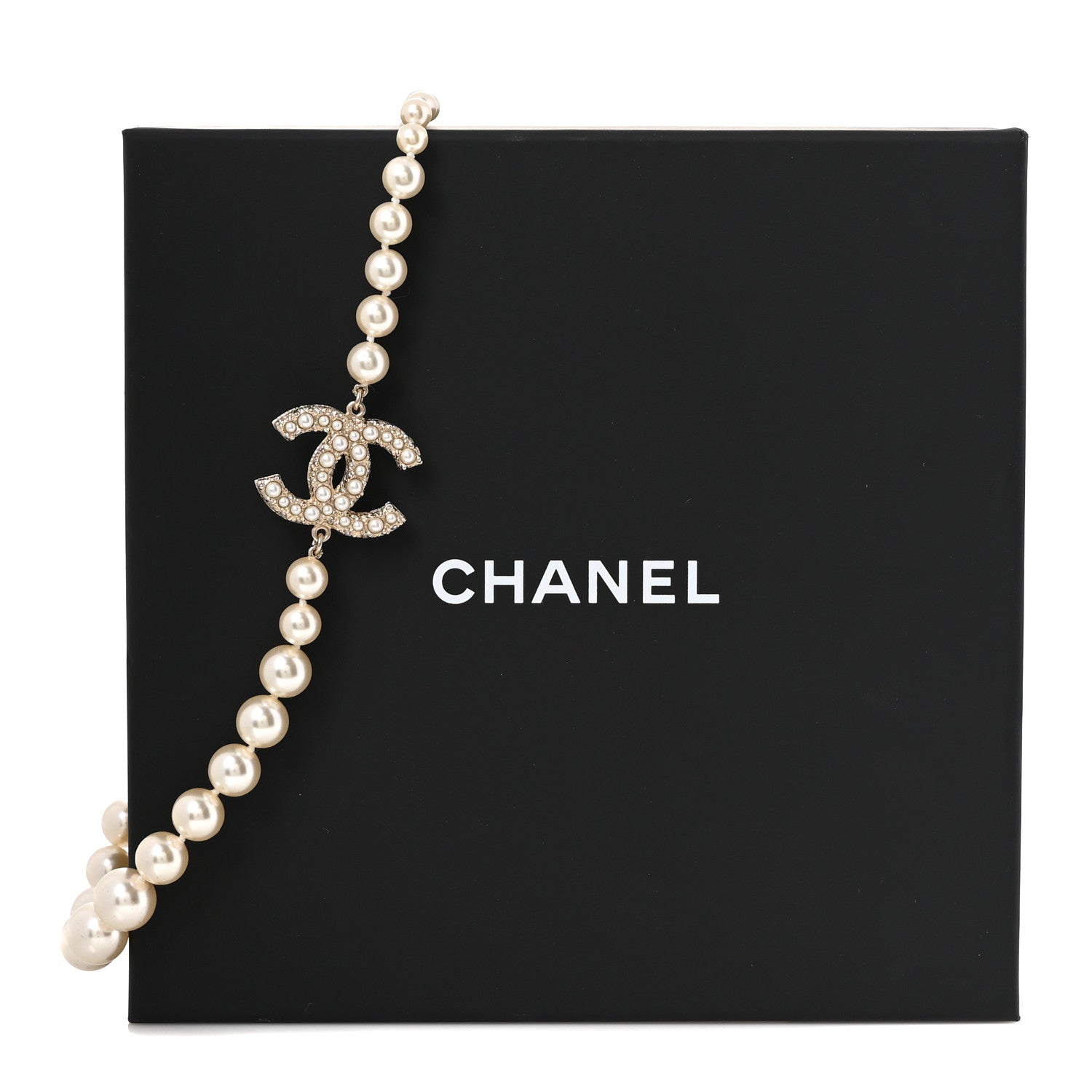 Chanel Pearl CC 100th Anniversary Necklace Light Gold 5 of 5