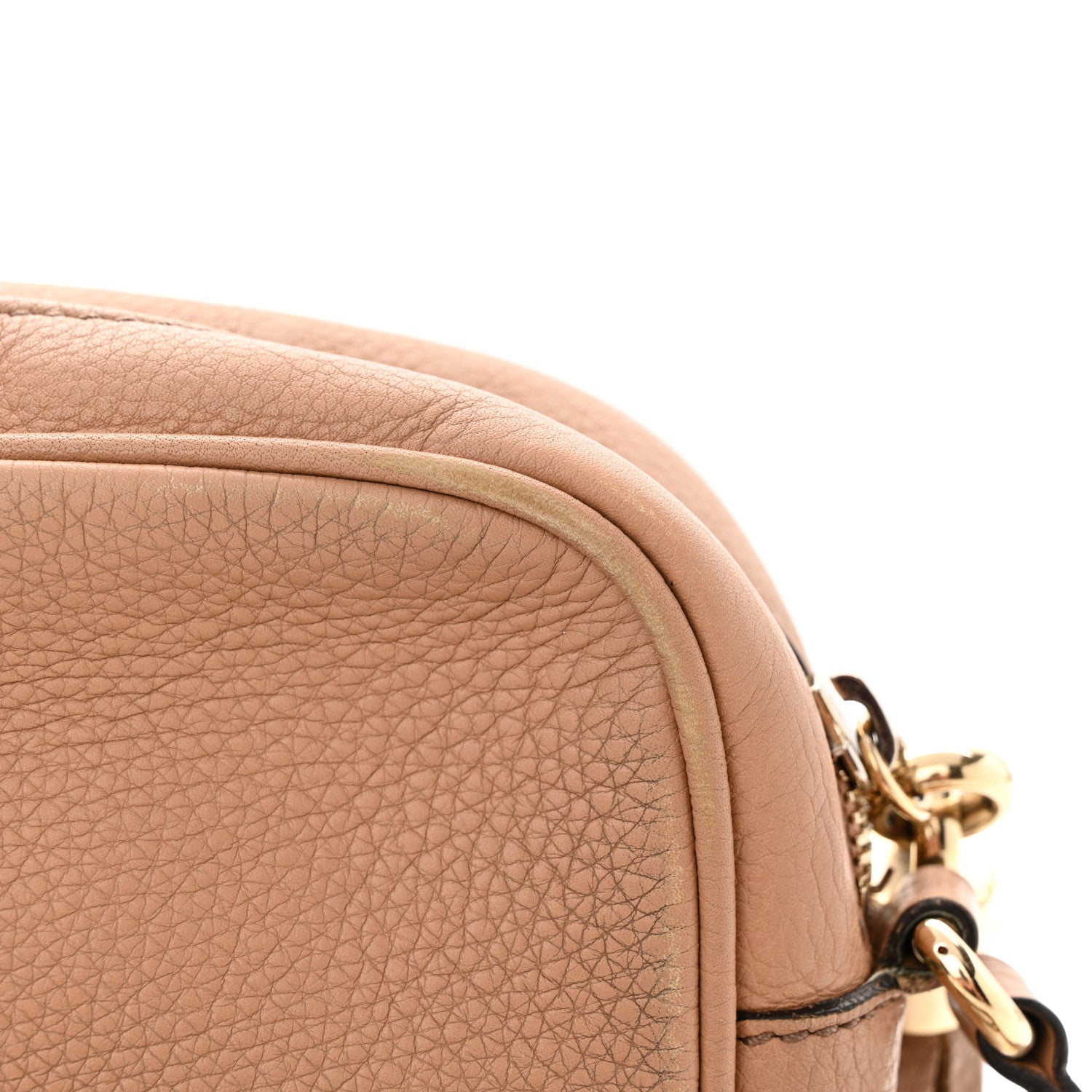 Gucci Pebbled Calfskin Small Soho Disco Bag Camelia 15 of 19