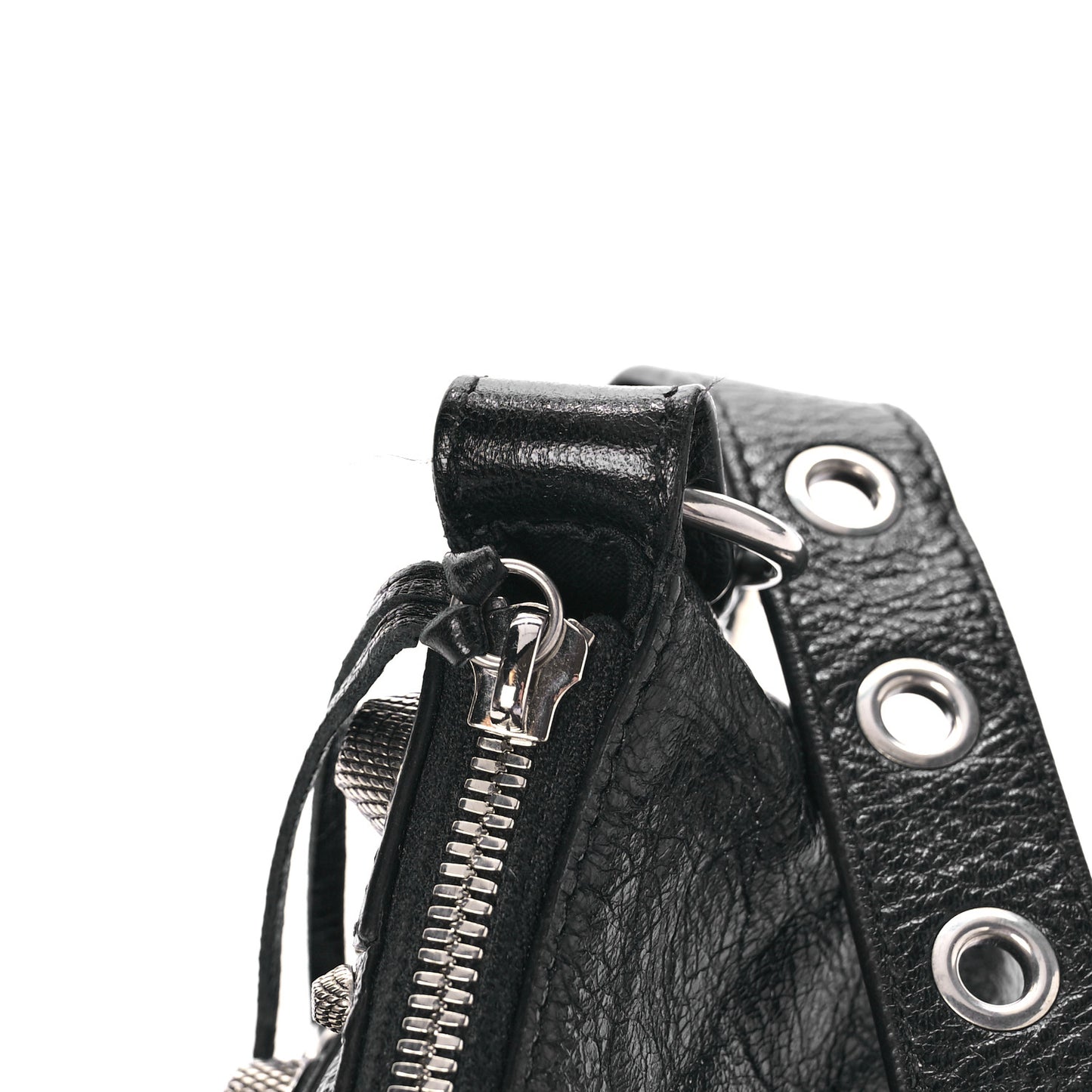 Agneau Arena Small Le Cagole Shoulder Bag Black