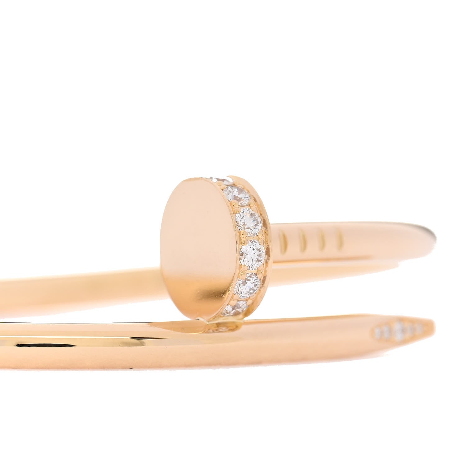 Cartier 18K Yellow Gold Diamond Juste Un Clou Bracelet 15 5 of 6