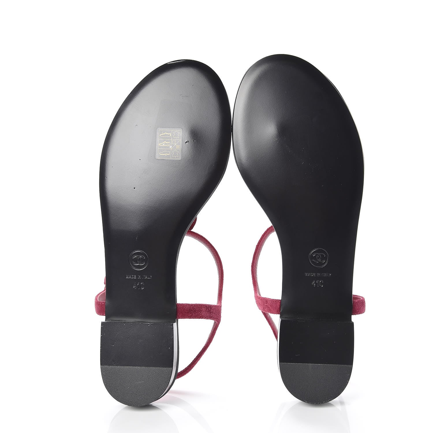Chanel Suede Calfskin Camellia Thong Sandals 41 Dark Pink 5 of 10
