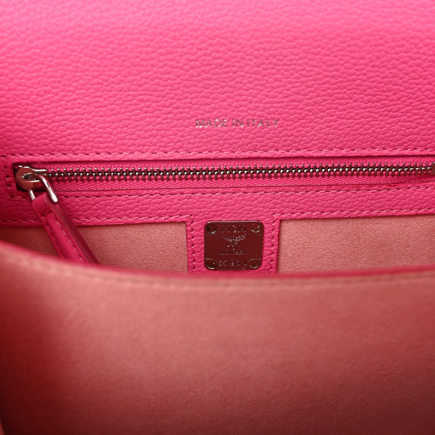 MCM Calfskin Patricia Small Crossbody Bag Pink 6 of 10