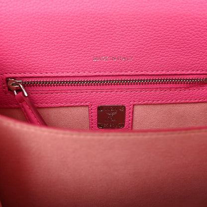 MCM Calfskin Patricia Small Crossbody Bag Pink 6 of 10