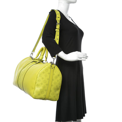 Louis Vuitton Monogram Taiga Keepall Bandouliere 50 Yellow 2 of 10