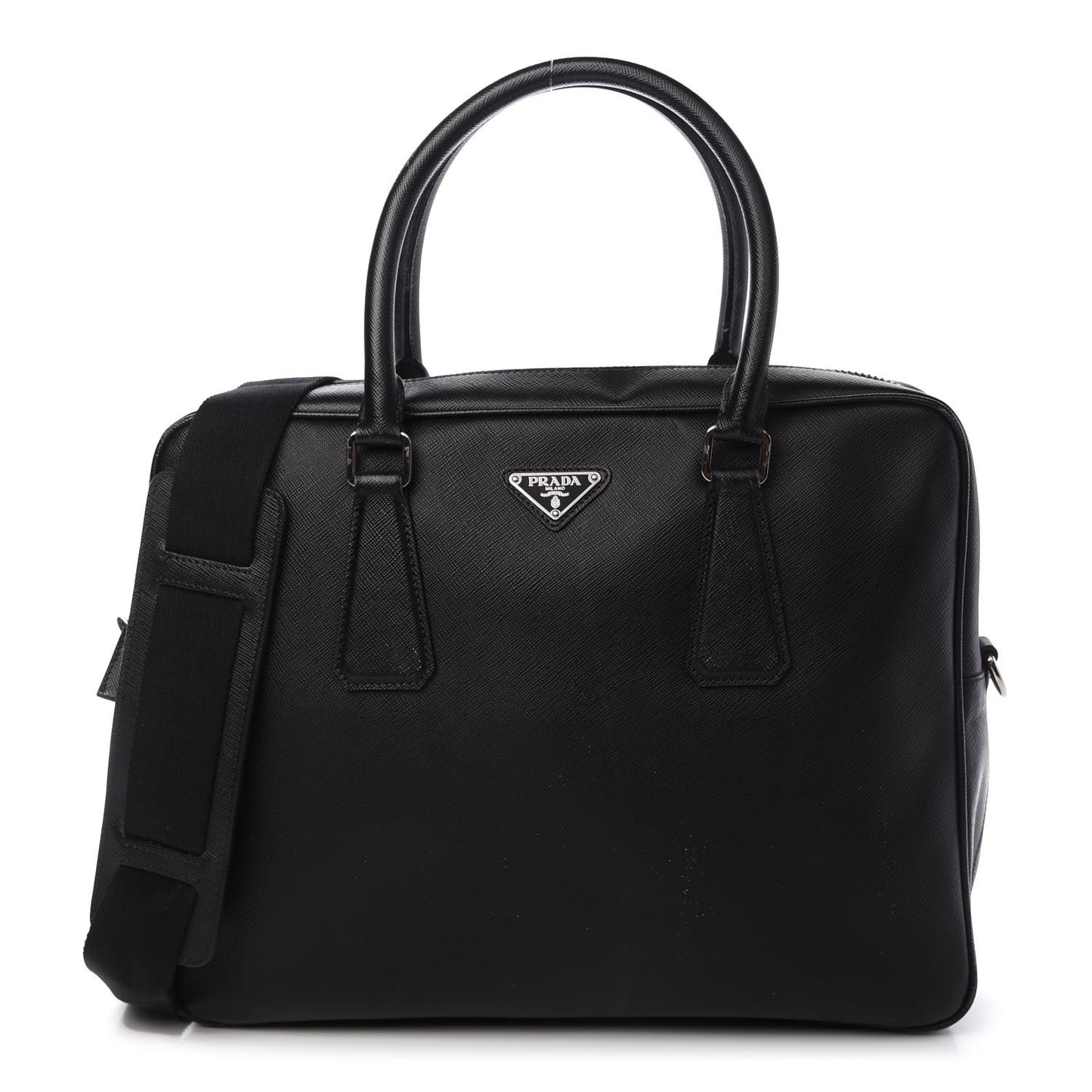 Saffiano Travel Briefcase Black