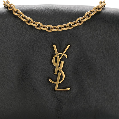 Saint Laurent Lambskin Calypso Compact Chain Wallet Black 8 of 10