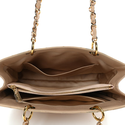 Chanel Caviar Quilted Grand Shopping Tote GST Beige 4 of 5
