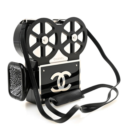 Chanel Plexiglass Crystal Buonasera Film Projector Minaudiere Clutch Black 2 of 10