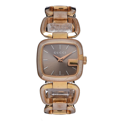 Gucci Stainless Steel 24mm G-Gucci Square Quartz Watch Brown 1 of 13