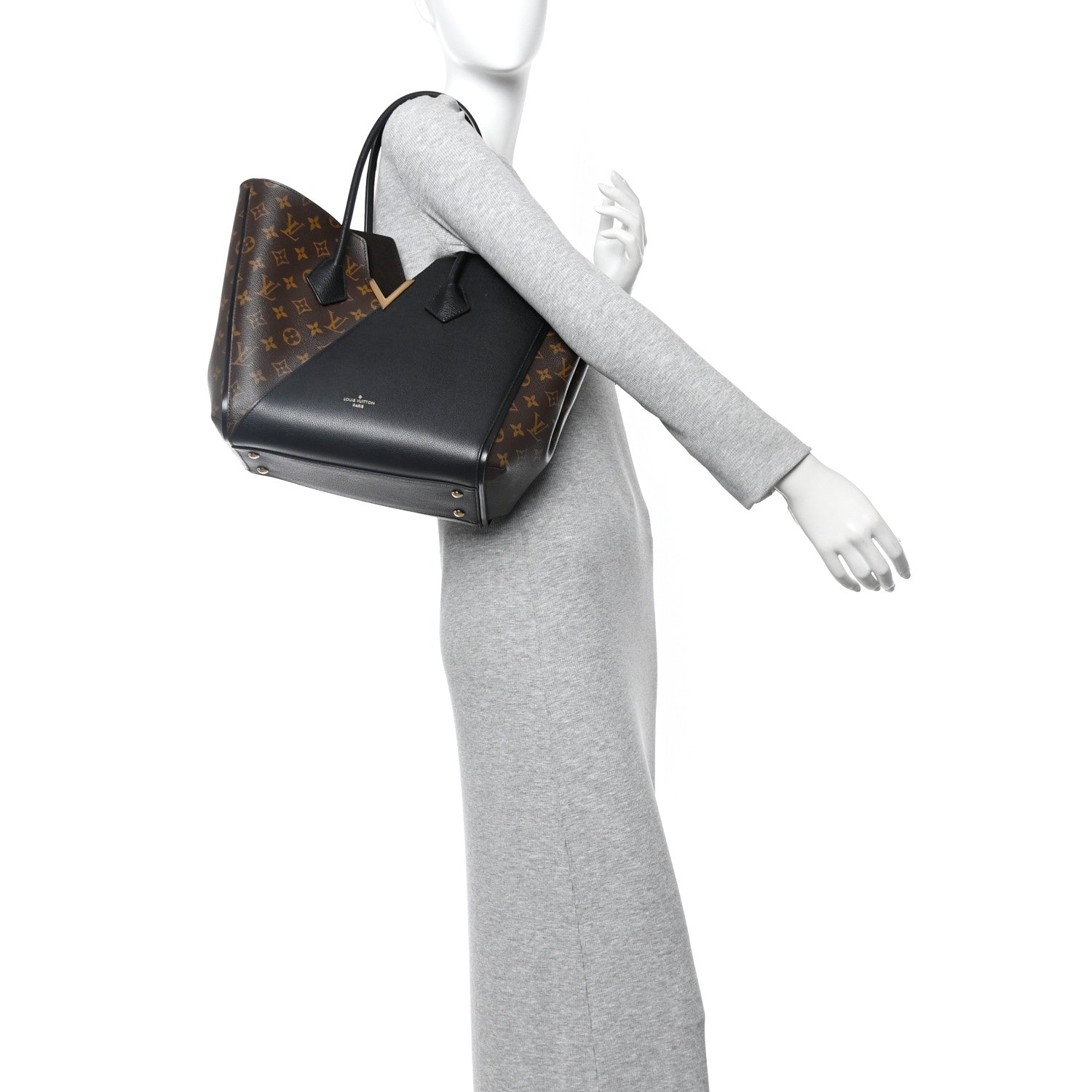 Louis Vuitton Calfskin Monogram Kimono Tote Black 2 of 9