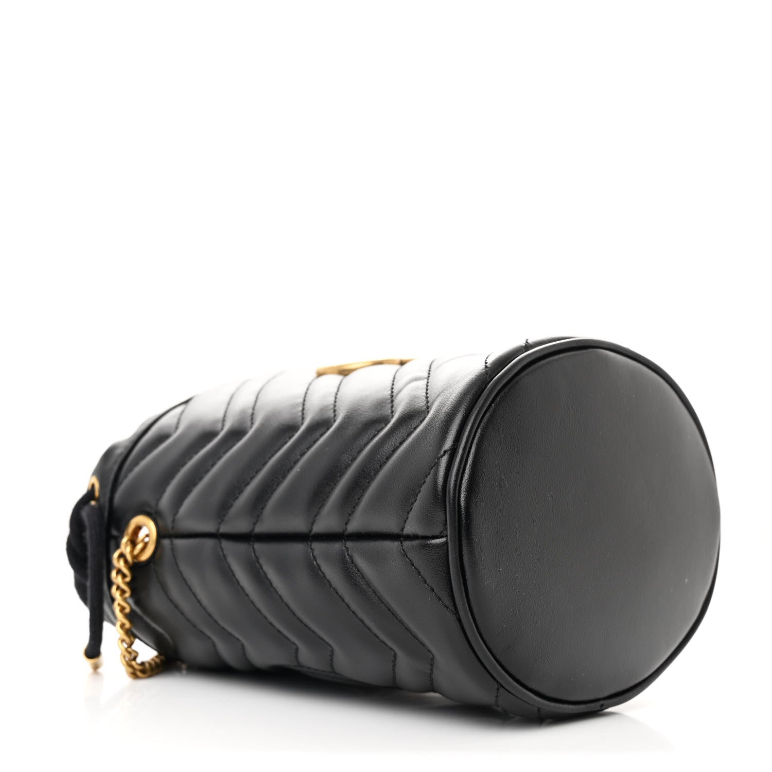 Gucci Calfskin Matelasse Mini GG Marmont 2.0 Bucket Bag Black 4 of 11