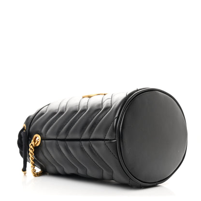 Gucci Calfskin Matelasse Mini GG Marmont 2.0 Bucket Bag Black 4 of 11