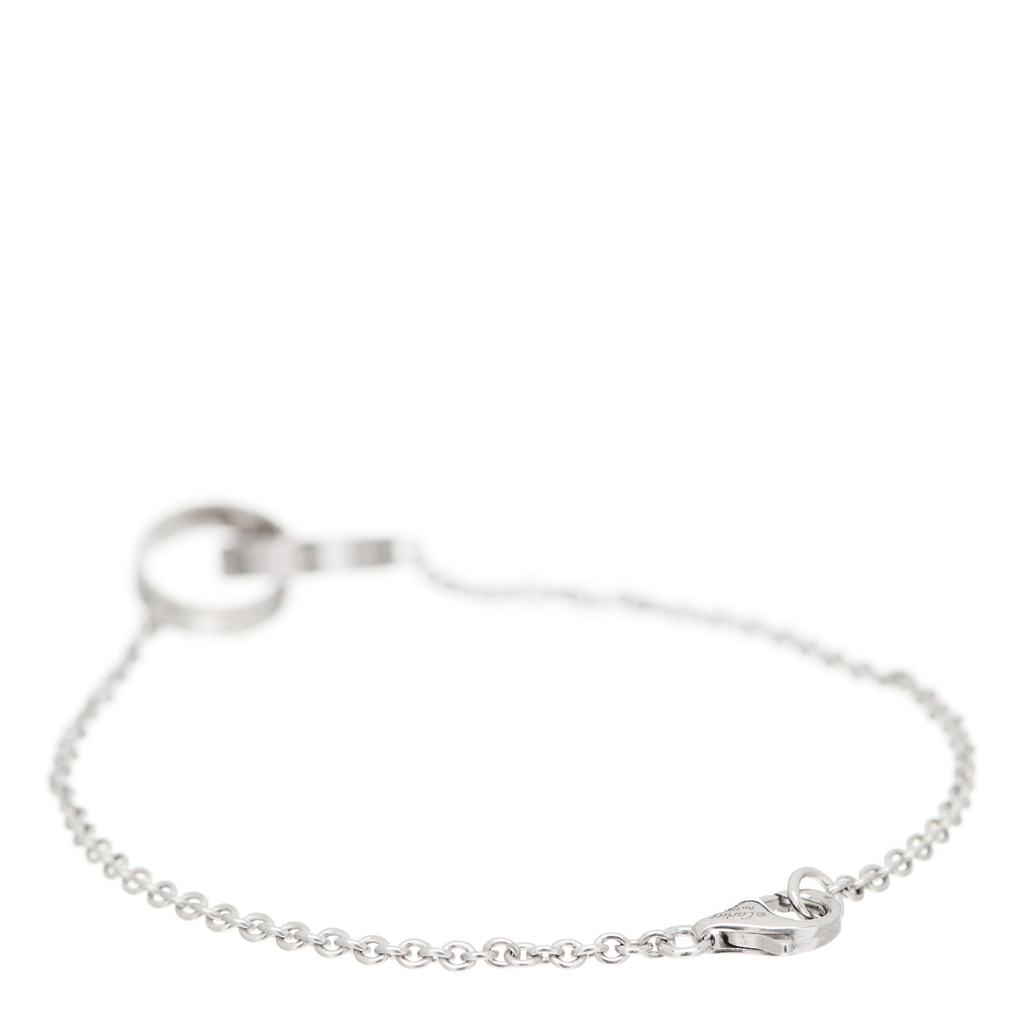 Cartier 18K White Gold Interlocking LOVE Bracelet 2 of 5
