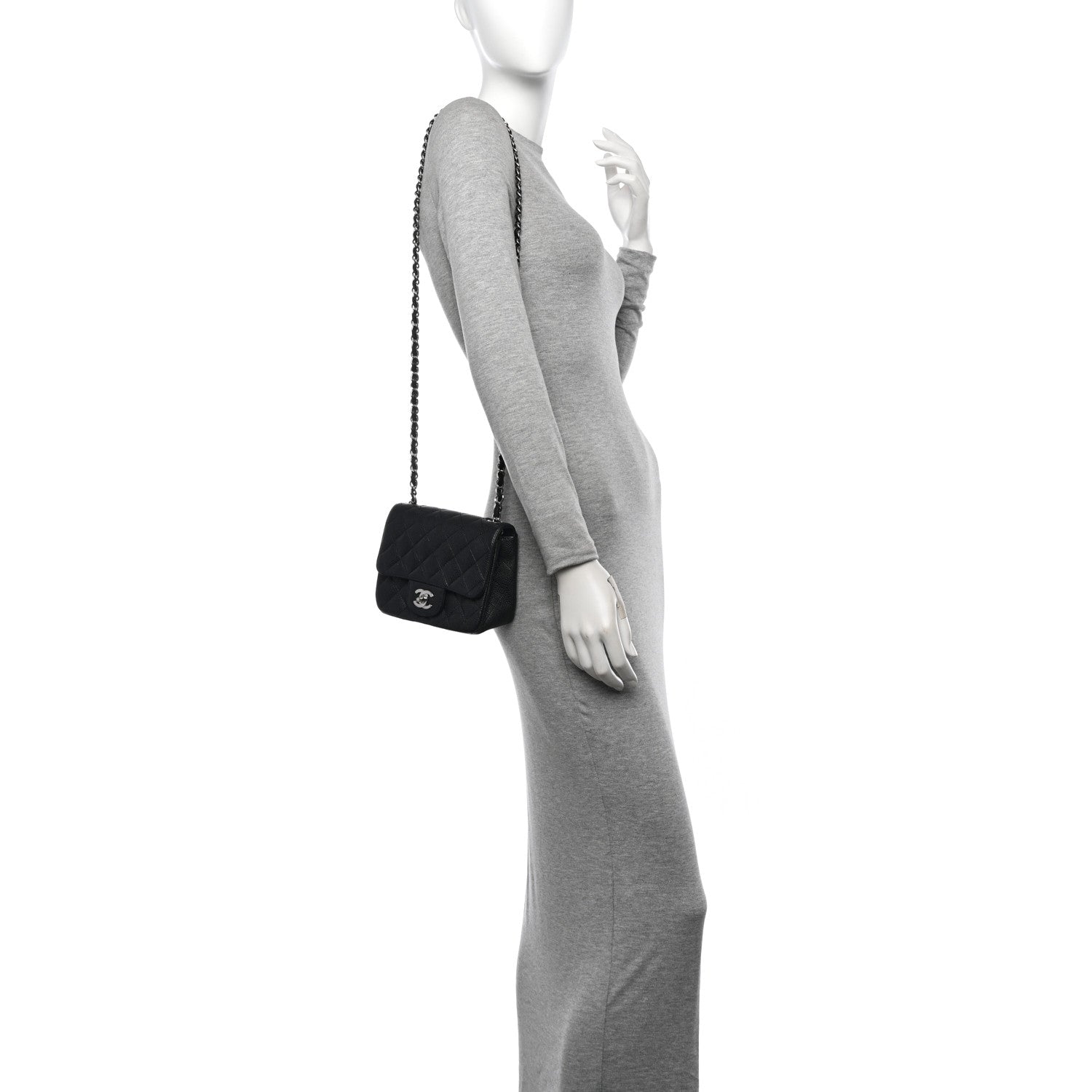 Chanel Caviar Quilted Mini Square Flap Black 2 of 10