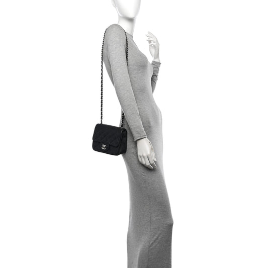 Caviar Quilted Mini Square Flap Black