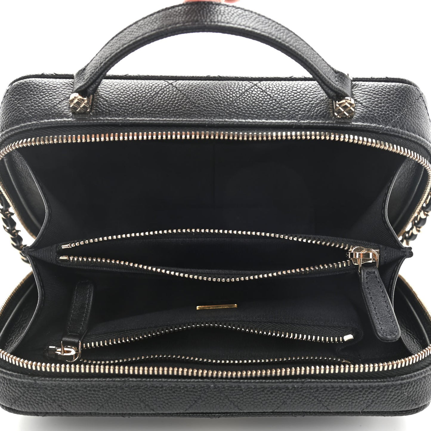 Caviar Quilted Vanity Case Black