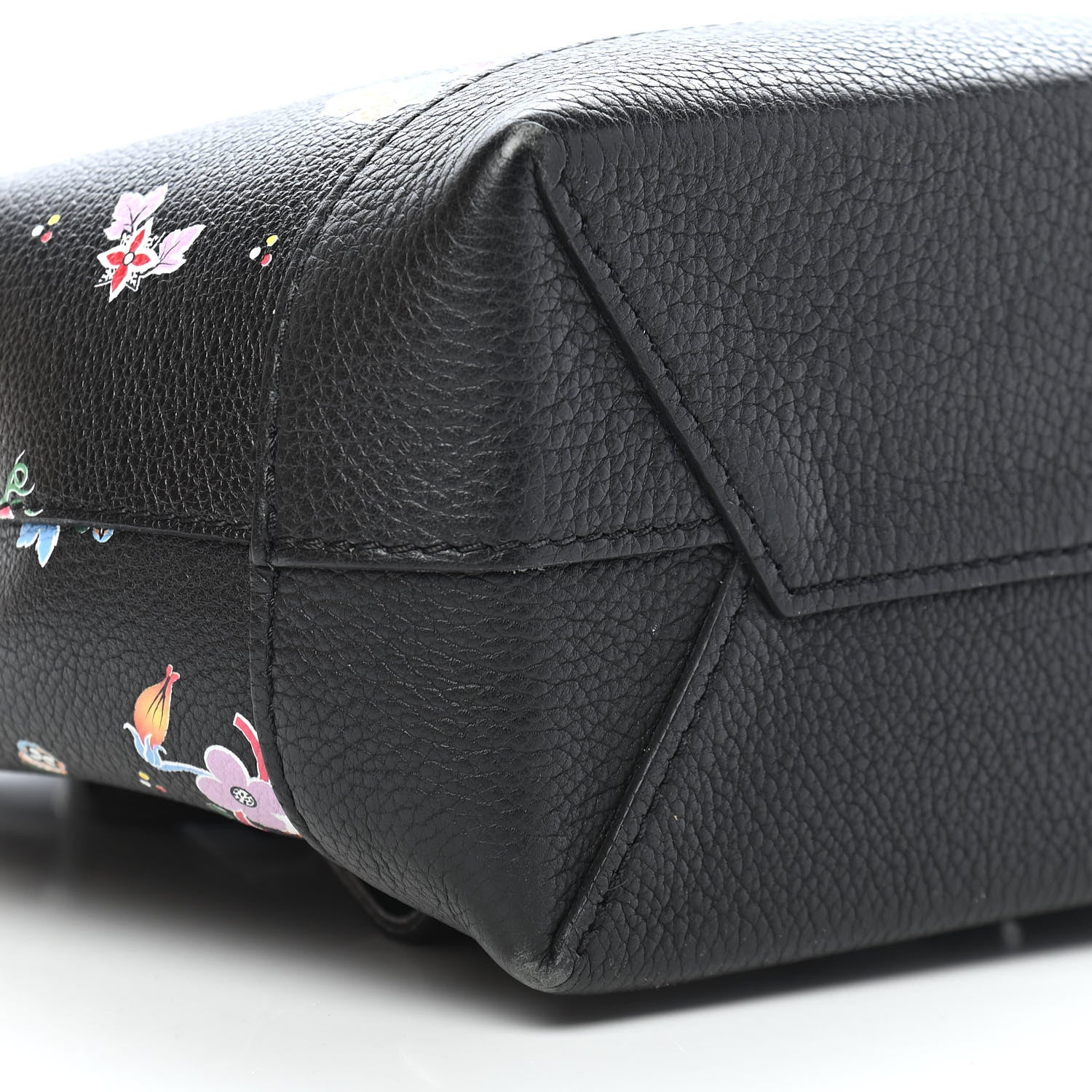Louis Vuitton Calfskin Flower Lockme Mini Backpack Black Multicolor 5 of 9