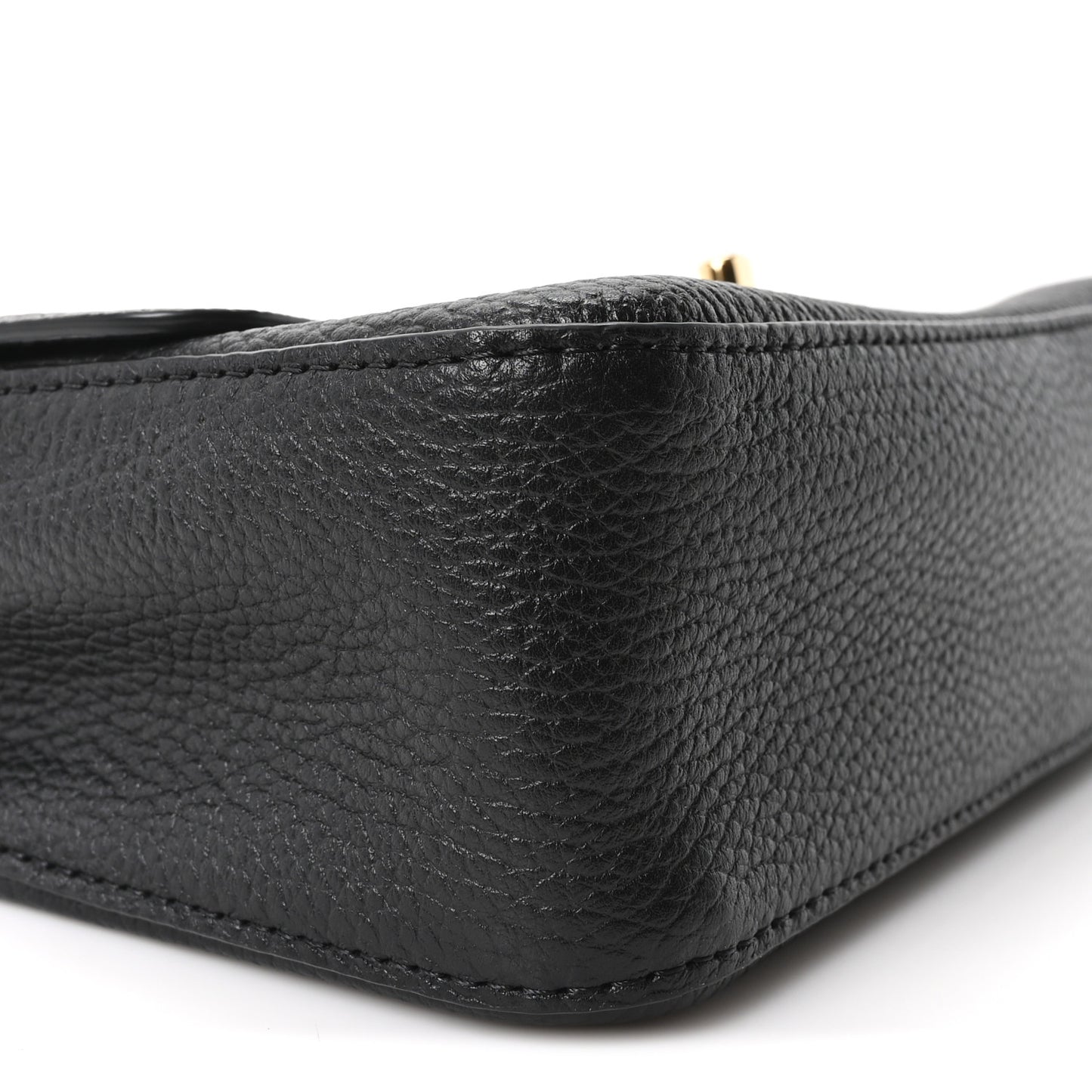 Grained Calfskin Mini Souplissimo Maxi Flap Black