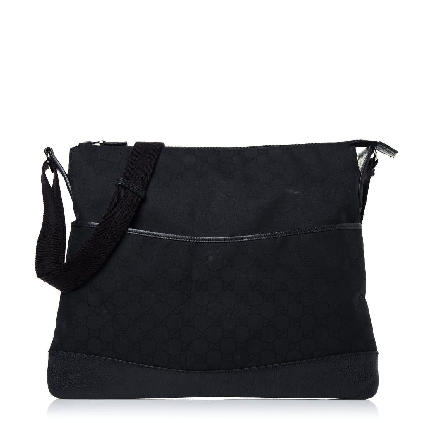 Nylon Monogram Messenger Bag Black