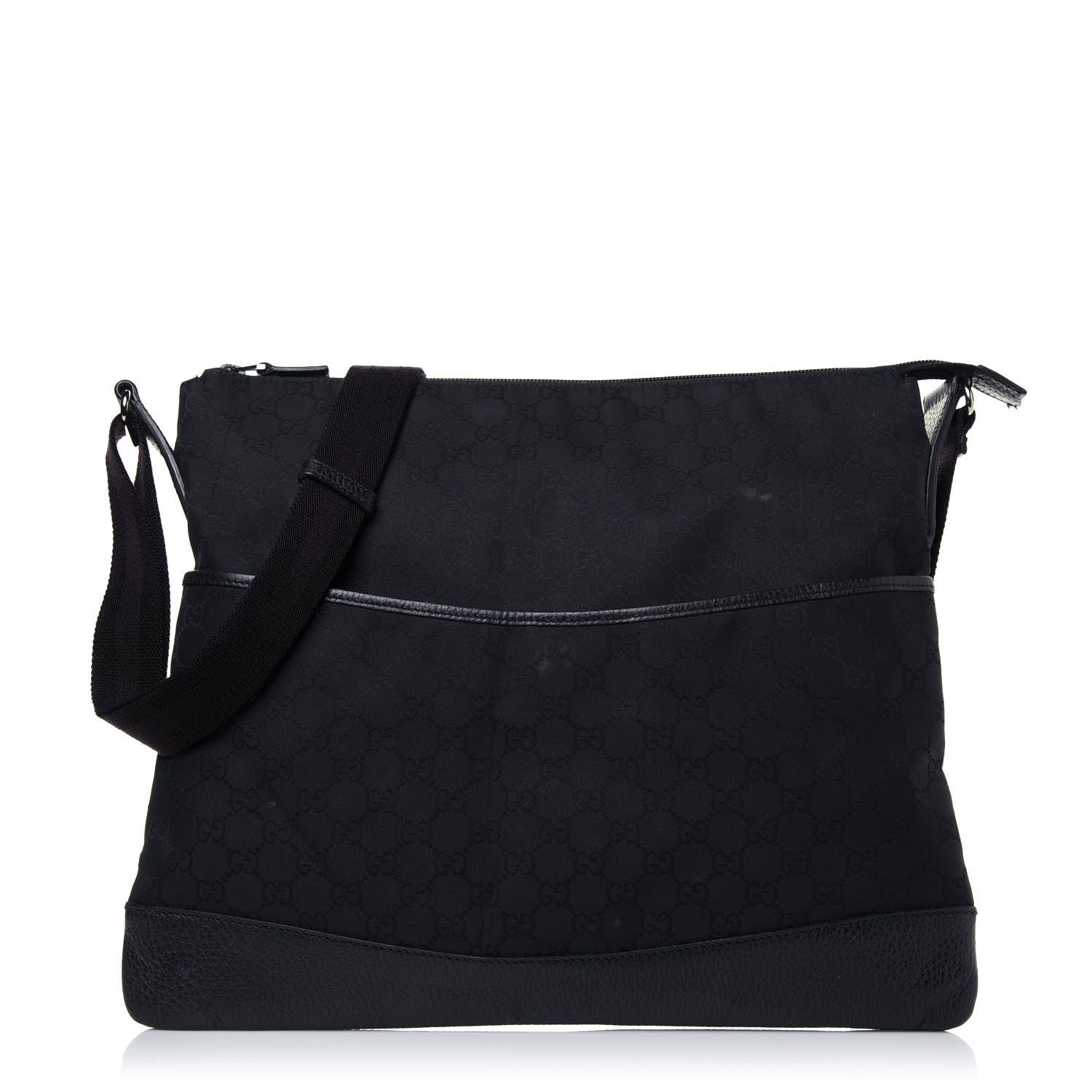 Gucci Nylon Monogram Messenger Bag Black 1 of 23