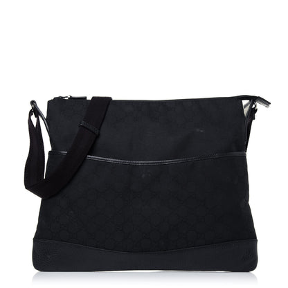 Gucci Nylon Monogram Messenger Bag Black 1 of 23