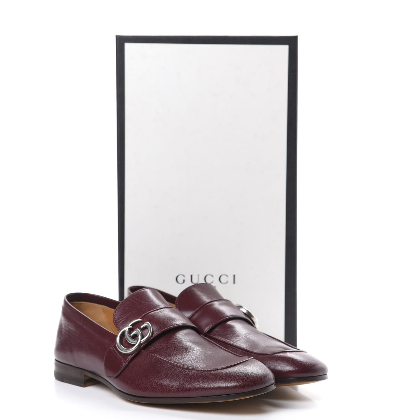Goatskin Mens GG Loafers 8.5 Strong Red