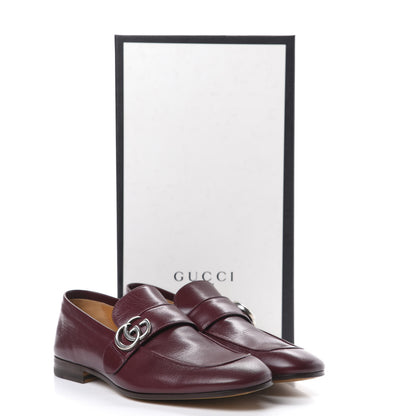 Gucci Goatskin Mens GG Loafers 8.5 Strong Red 10 of 10