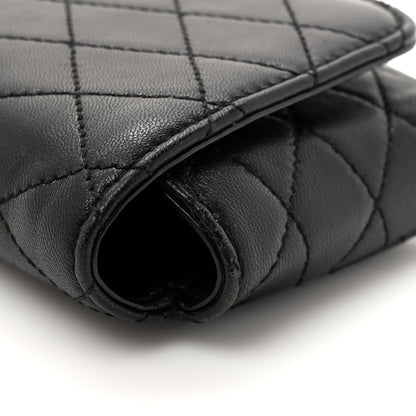 Saint Laurent Lambskin Quilted Gaby Phone Holder Crossbody Bag Black 15 of 16