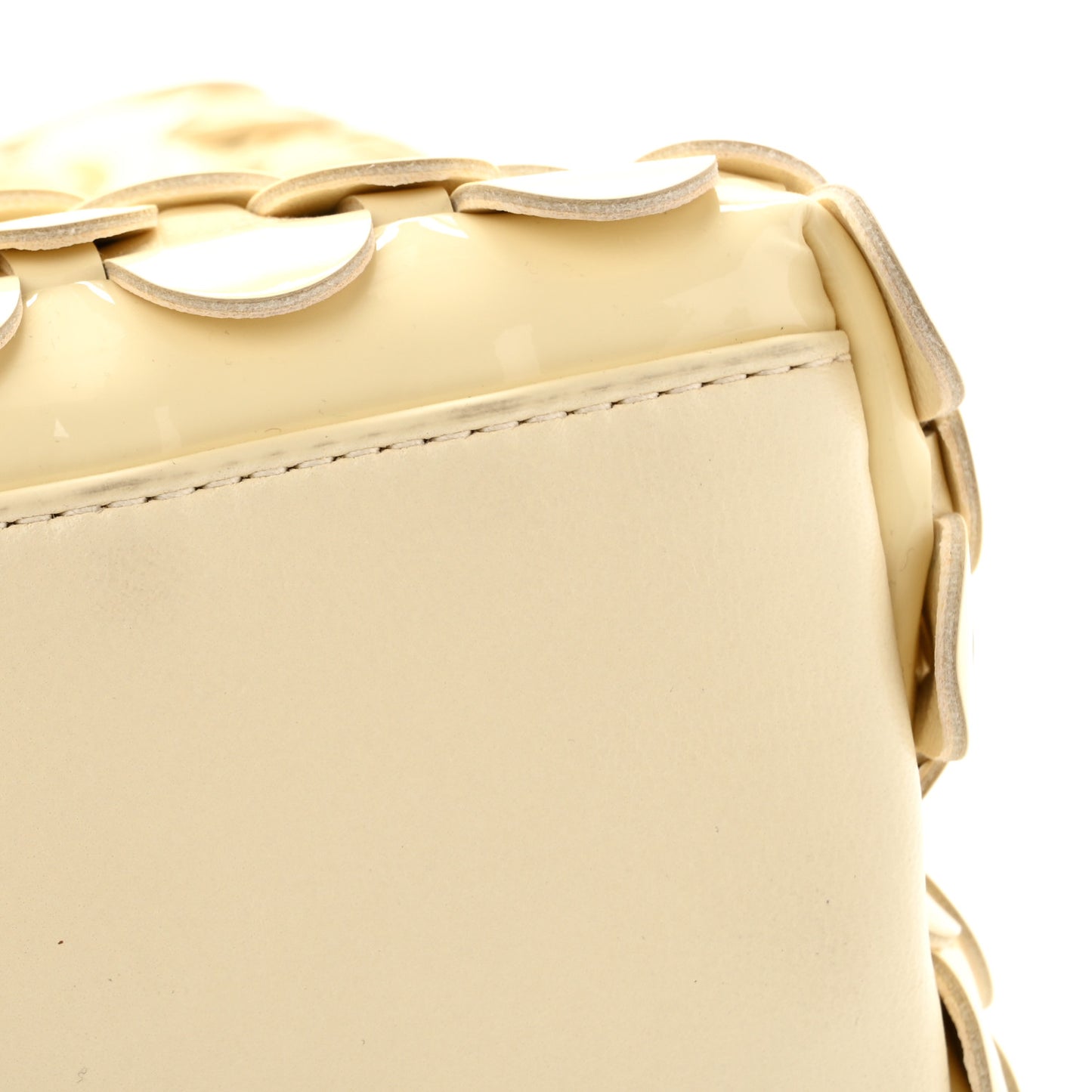 Patent Calfskin Fish Scale Small Andiamo Shoulder Bag Chamomile