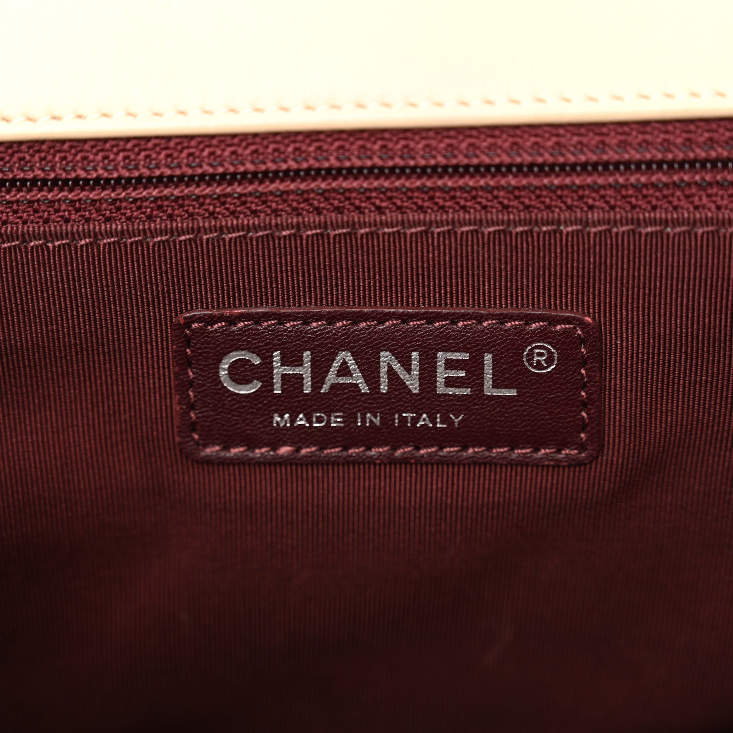 Chanel Calfskin Caviar Quilted Flap Beige Black 6 of 11