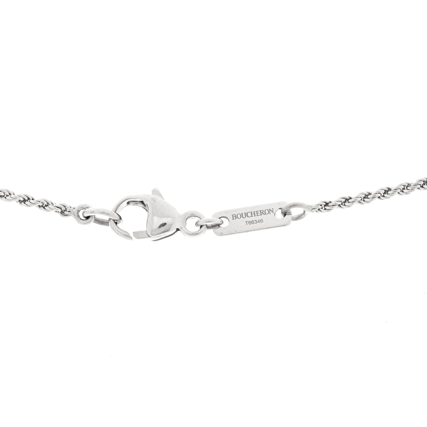 18K White Gold Diamond Aquaprase XS Serpent Boheme Necklace