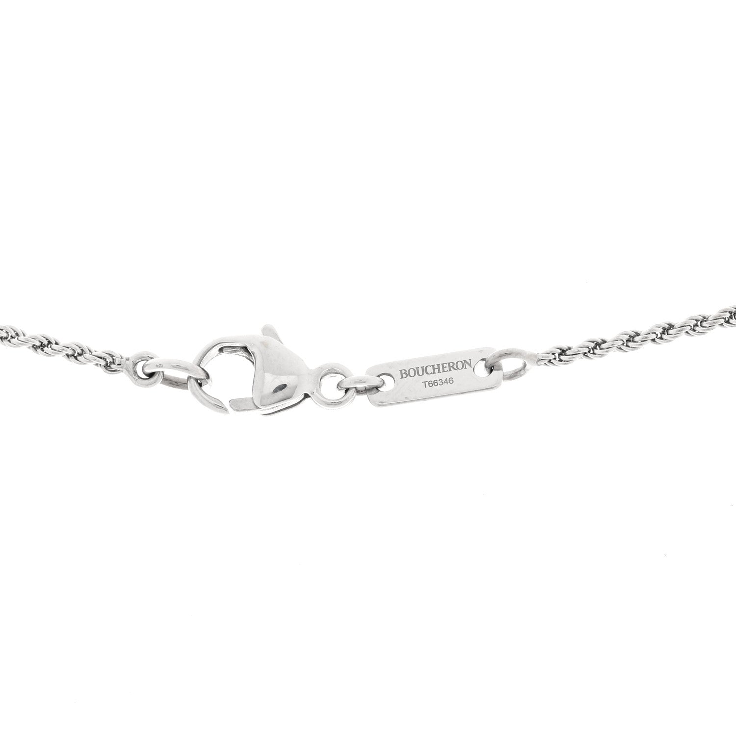 Boucheron 18K White Gold Diamond Aquaprase XS Serpent Boheme Necklace 4 of 4