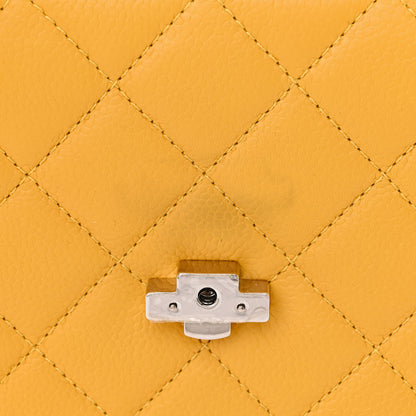 Chanel Caviar Quilted Small CC Box Top Flap Yellow 11 of 11