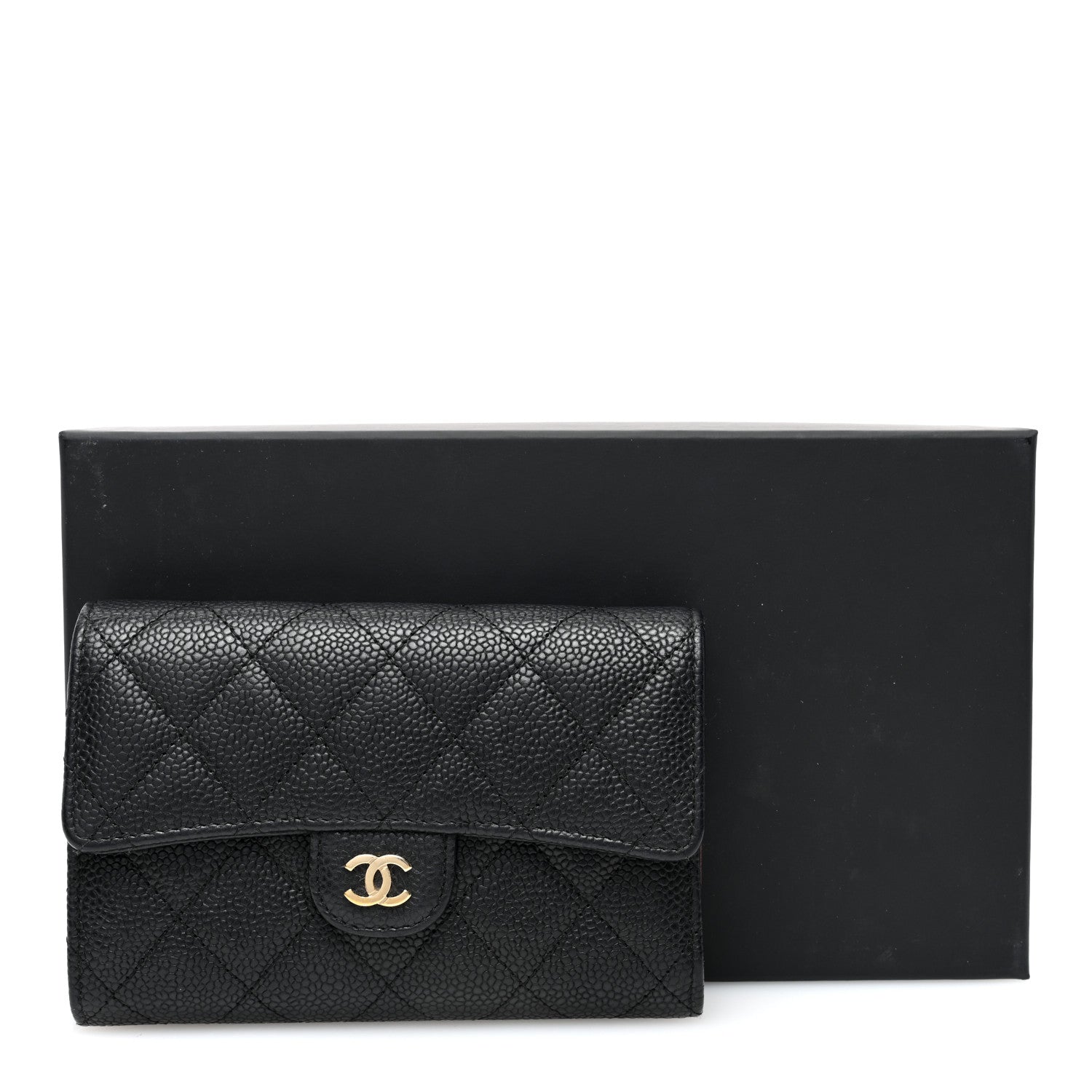 Chanel Caviar Quilted Medium Flap Wallet Black 9 of 9