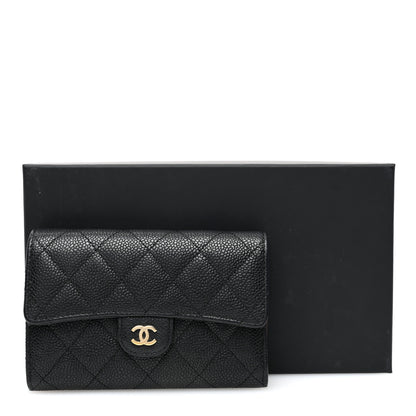 Chanel Caviar Quilted Medium Flap Wallet Black 9 of 9