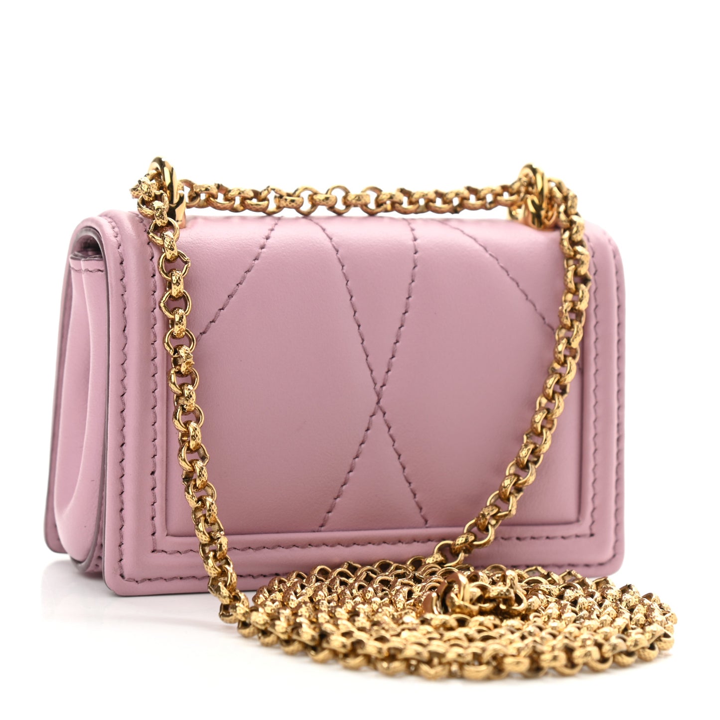 Calfskin Micro Devotion Crossbody Bag Pink