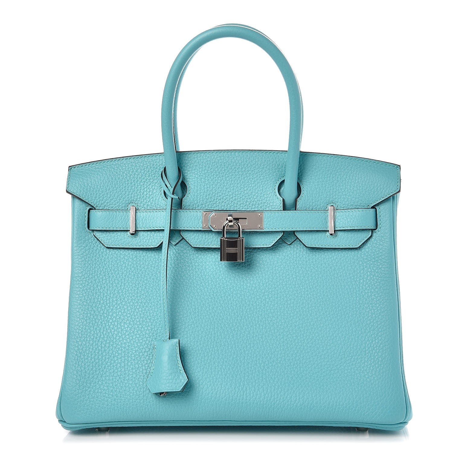 Hermes Taurillon Clemence Birkin 30 Bleu Atoll 1 of 34