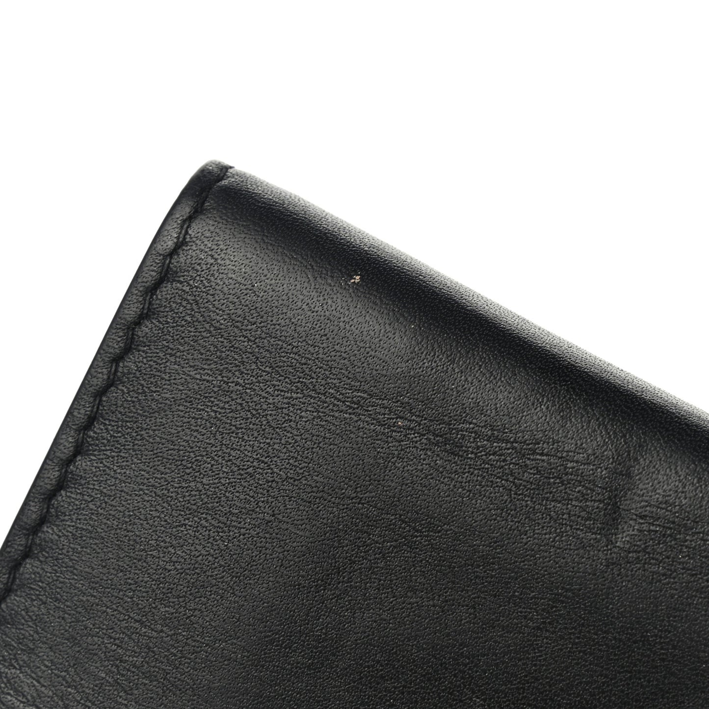 Smooth Calfskin Monogram Tiny Line Wallet Black