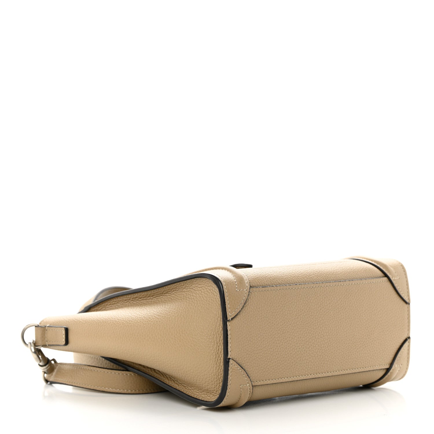 Celine Drummed Calfskin Nano Luggage Dune 4 of 13