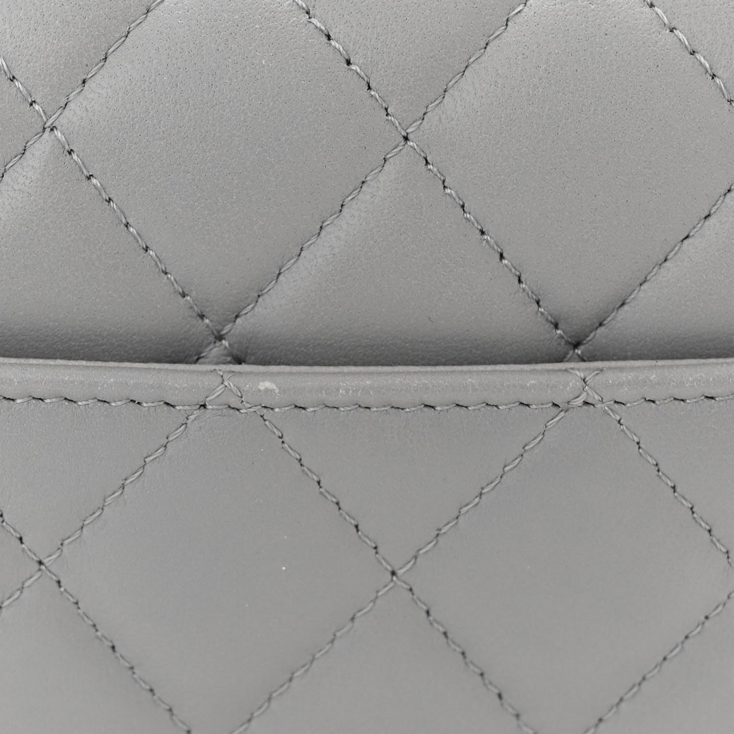 Chanel Lambskin Quilted Two Tone Clutch With Chain Grey Burgundy 12 of 12