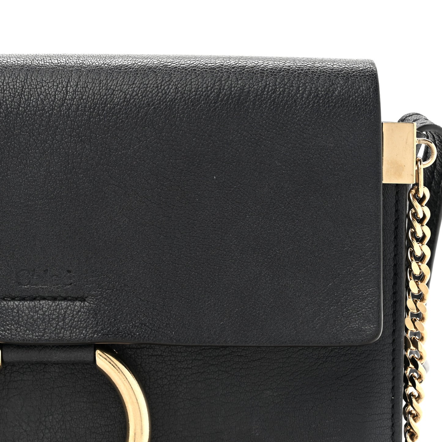 Calfskin Mini Faye Shoulder Bag Black