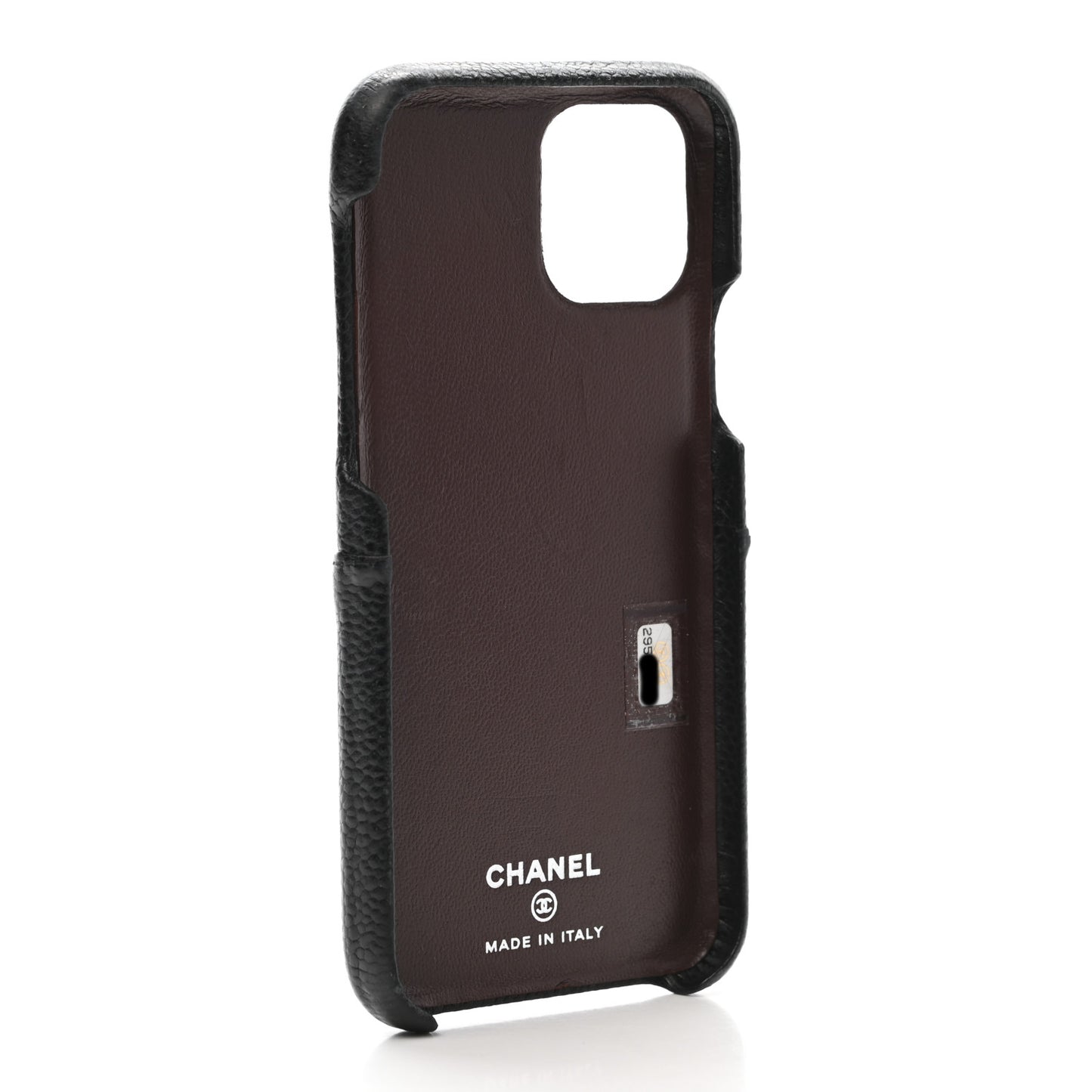 Grained Lambskin Quilted iPhone XI Pro Coco Tech Case Black