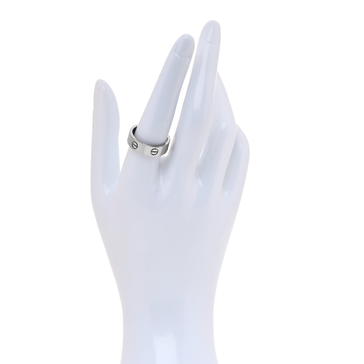 Cartier 18K White Gold 6mm LOVE Ring 58 8.25 2 of 4