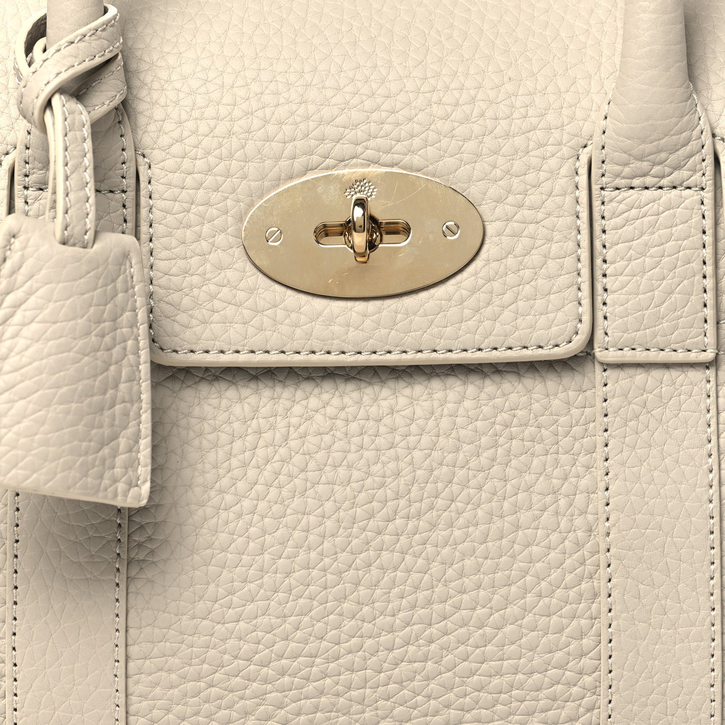 Heavy Grain Small Bayswater Satchel Chalk