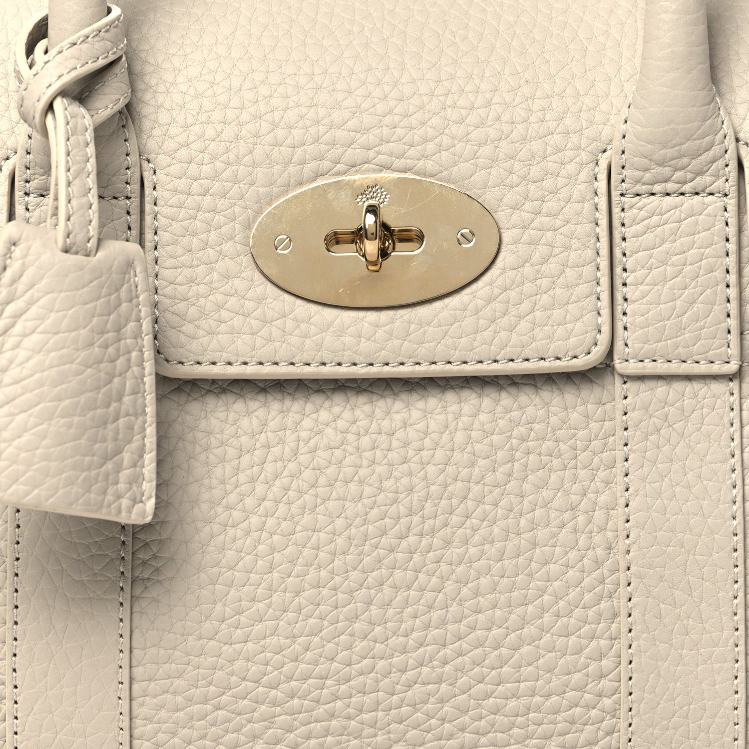 Mulberry Heavy Grain Small Bayswater Satchel Chalk 7 of 9