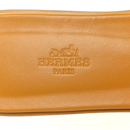 Hermes Suede Goatskin Oran Sandals 40 Jaune Sable 8 of 9