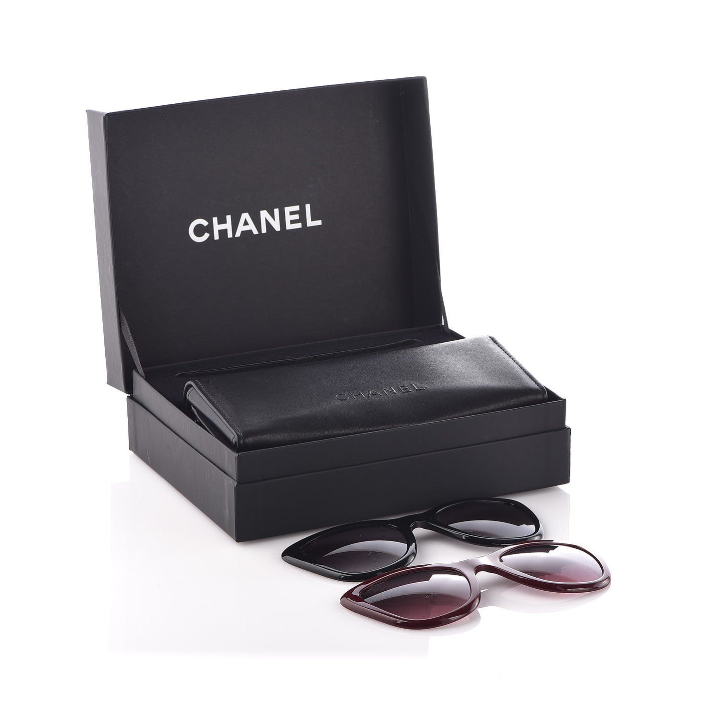 Clip On Sunglasses 5393 Black Burgundy