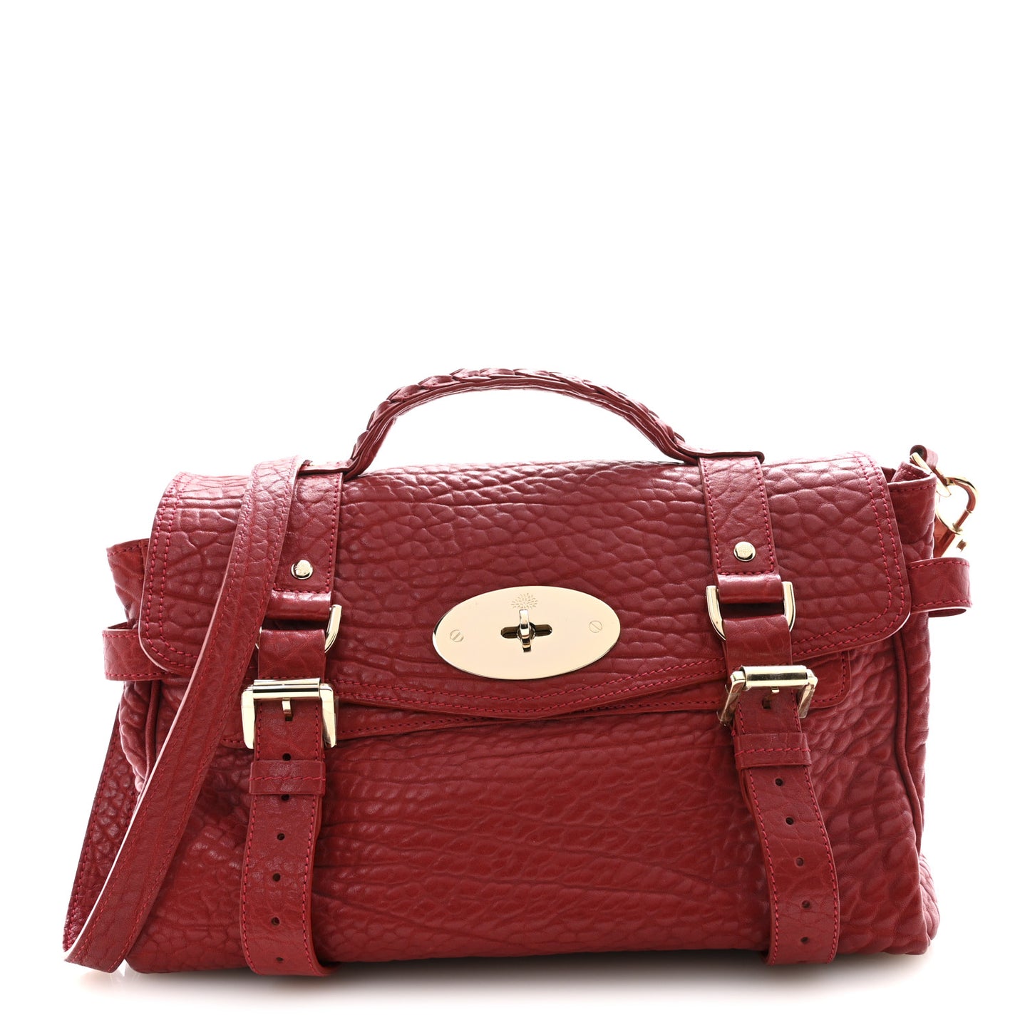 Shrunken Calfskin Medium Alexa Red